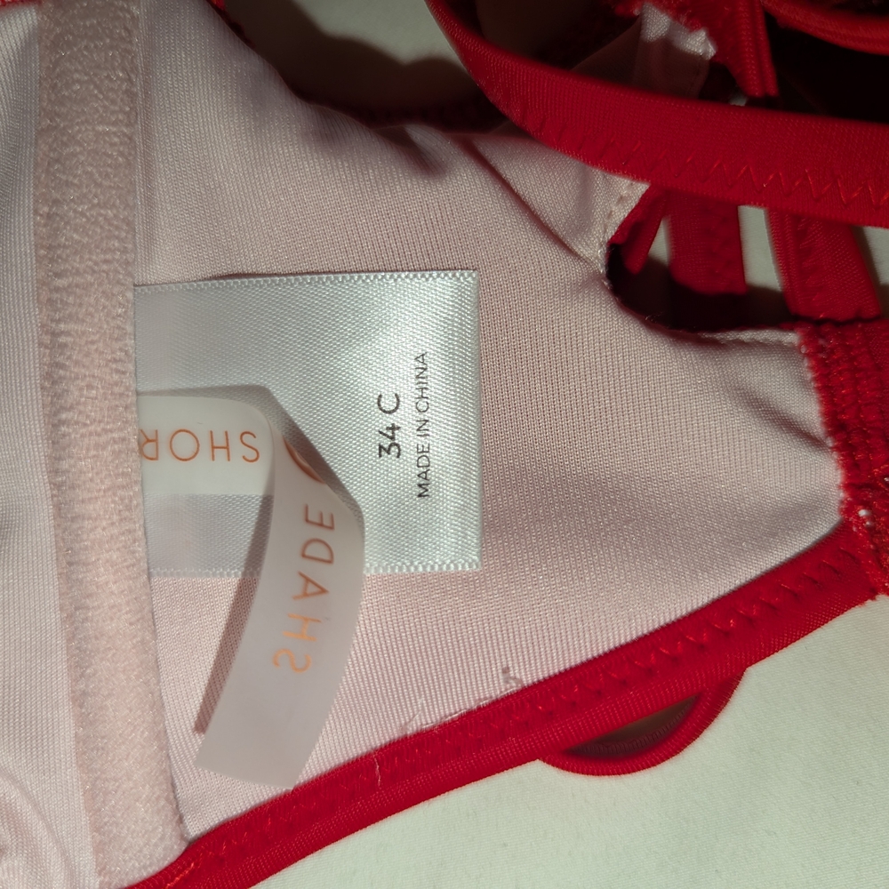 Shade & Shore Red Ribbed Bikini - Picture 6 of 6